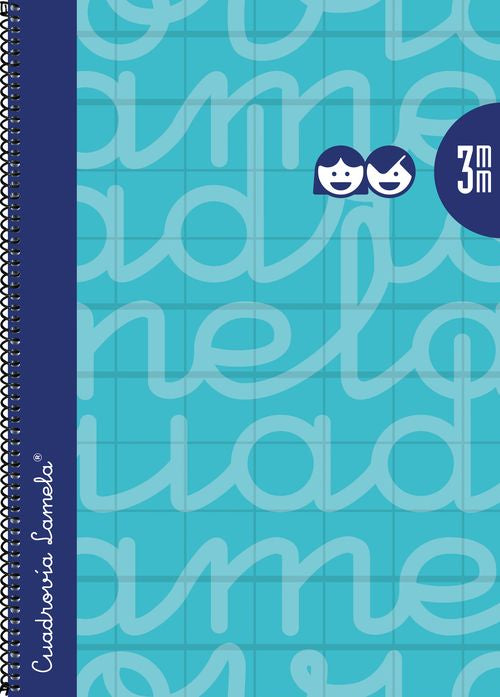 CUADERNO ESPIRAL Fº 80H 90G 3MM TURQUESA CUADROVIA EXTRADUR