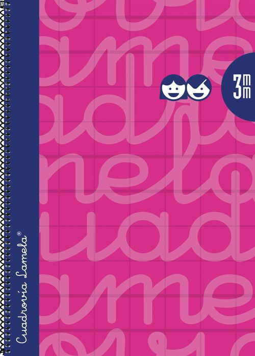 CUADERNO ESPIRAL Fº 80H 90G 3MM FUCSIA CUADROVIA EXTRADURA