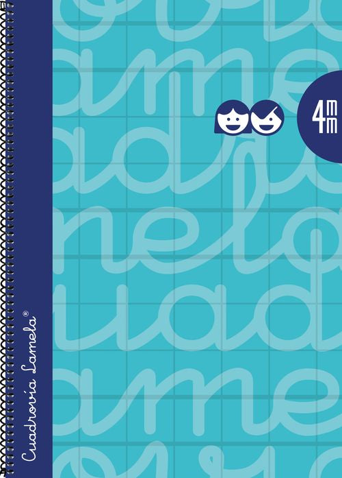 CUADERNO ESPIRAL Fº 80H 90G 4MM TURQUESA CUADROVIA EXTRADUR