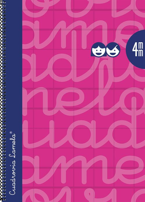 CUADERNO ESPIRAL Fº 80H 90G 4MM FUCSIA CUADROVIA EXTRADURA