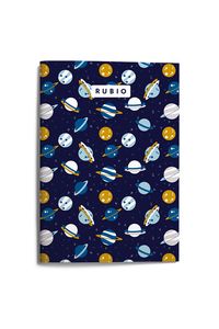 LIBRETA A4 44H 80G. CUADRICULA 4X4 PLANETAS AZUL RUBIO