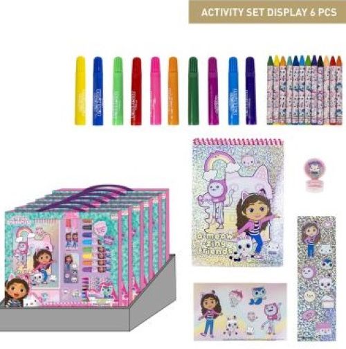 SET DE PAPELERIA COLOREABLE GABBYS DOLLHOUSE 30X30X2.5CM