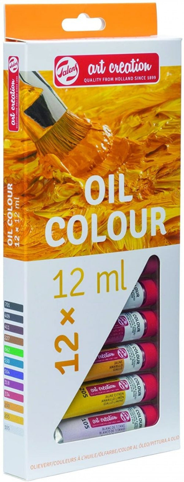 Estuche 12 tubos oleo 12 ml art creation colores surtidos