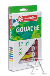 Estuche 8 tubos tempera 12ml artcreation colore surtidos