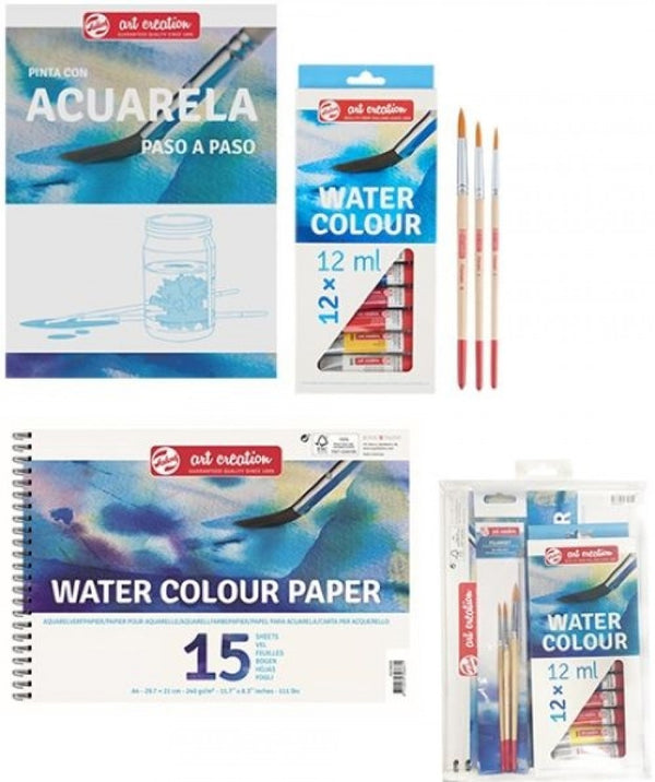 SET ACUARELA ART CREATION + BLOC + PASO A PASO