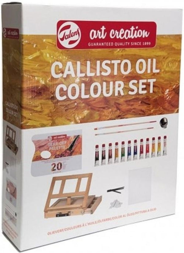 SET CAJA CABALLETE CALLISTO CON OLEO