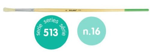 PAQ/12 PINCEL CERDA REDONDO Nº 16 SERIE 513 MANGO LARGO