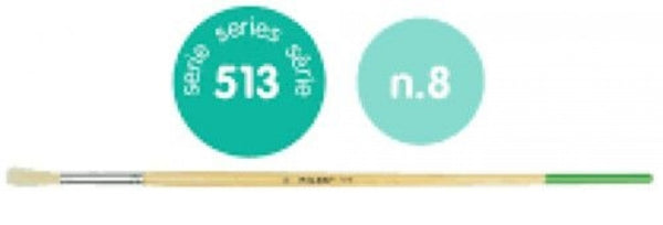 C/12 pincel cerda redondo nº 8 serie 513 mango largo