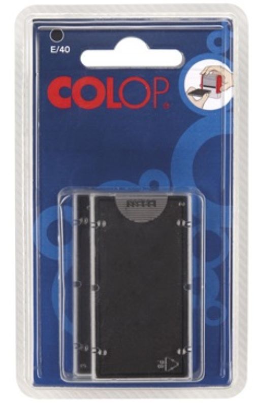 BLISTER 2 ALMOHADILLAS E20 NEGRO COLOP