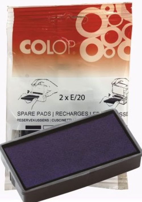 BLISTER 2 ALMOHADILLAS E20 AZUL COLOP