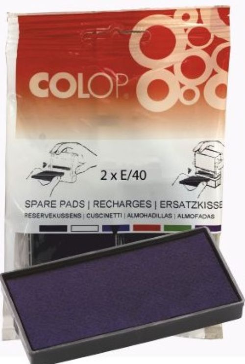 BLISTER 2 ALMOHADILLAS E40 AZUL COLOP