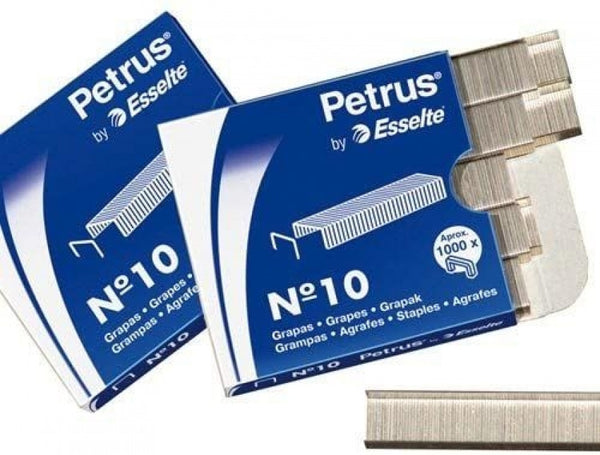 C/20 cajas de 1000 grapas galvanizadas nº10 petrus