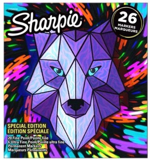 Estuche 26 rotuladores sharpie peack wolf colores surtidos