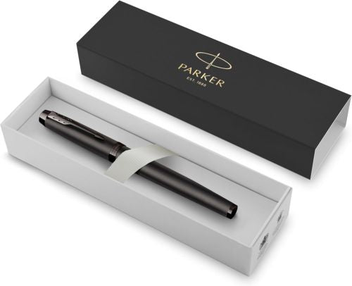 Estuche pluma bronce parker professionals monochrome tinta azul