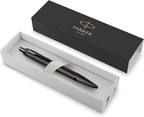 Estuche bolígrafo bronce parker monochrome tinta azul