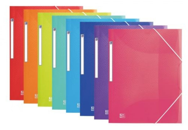 Paq/10 carpeta plástico a3+ gomas y solapas colores surtidos serie urban