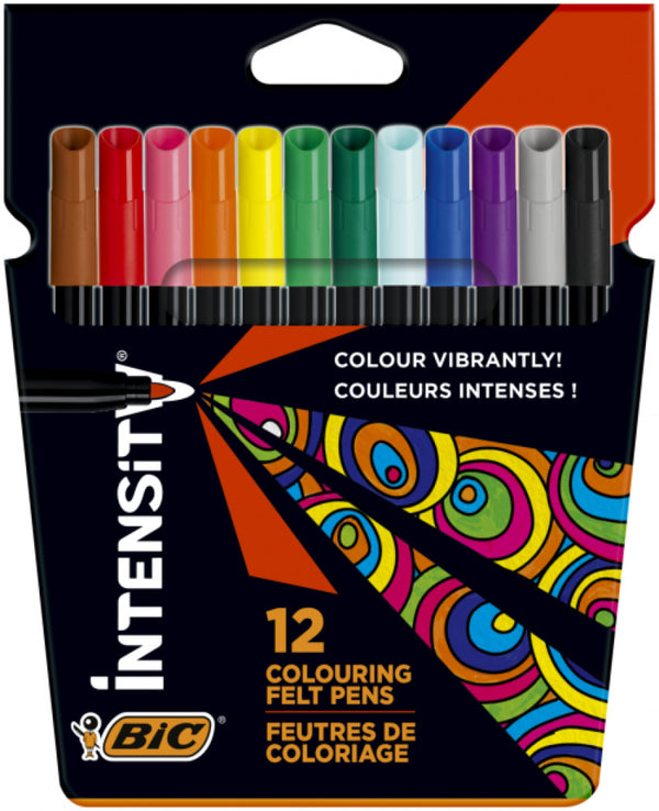 ESTUCHE 12 ROTULADORES INTENSITY PUNTA MEDIA BIC