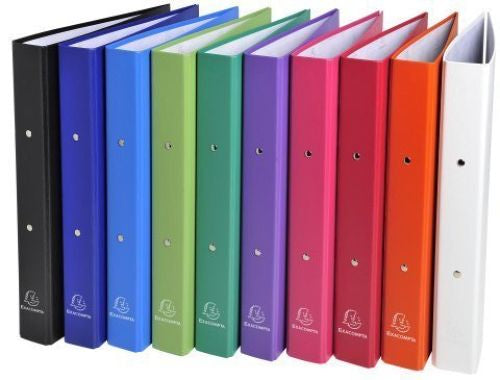 C/10 carpeta a4 2 anillas 30mm carton forrado colores surtidos
