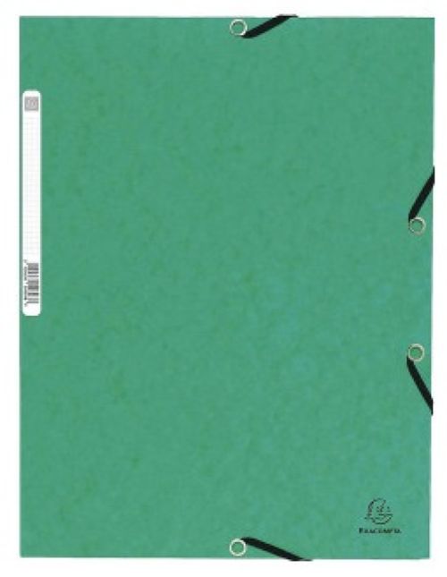 C/25 carpeta a4 carton gomas y solapas color verde