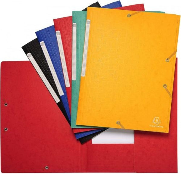 Paq/25 carpeta a4 carton gomas y solapas scotten colores surtidos