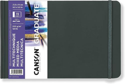 Cuaderno canson mix media blanco 14x21,6 36h 200g grano fino