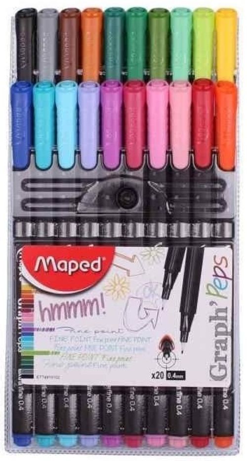 ESTUCHE 20 ROTULADORES GRAPH´PEPS COLORES SURTIDOS