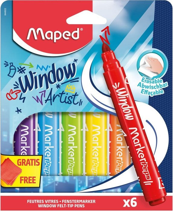 ESTUCHE 6 ROTULARODER PARA VIDRIO + PAÑO MARKERPEPS