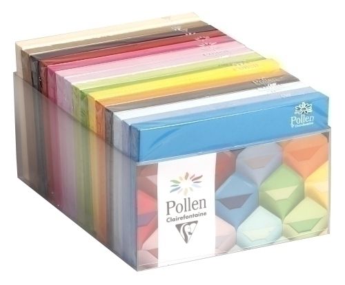 Expositor 300 sobres 114x162 colores surtidos Pollen Clairefontaine