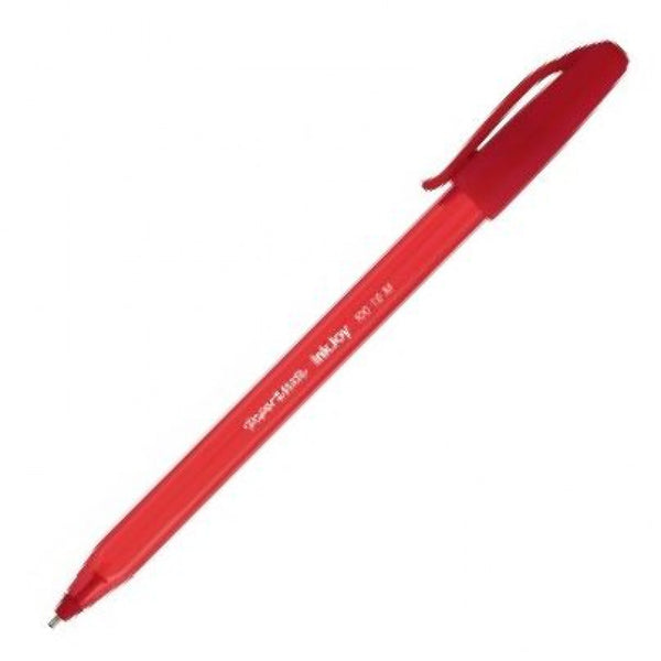 C/50 boligrafo inkjoy 100 cap rojo punta media 1,0mm paper mate