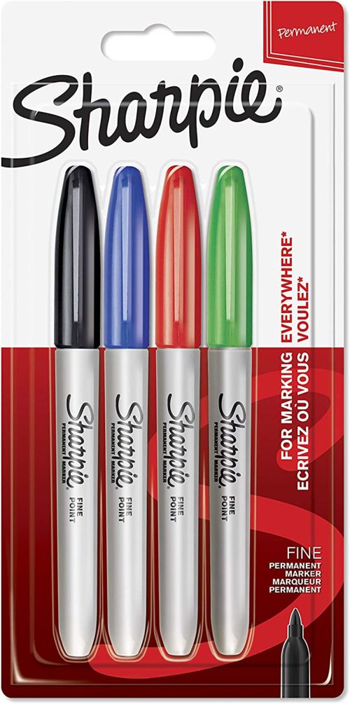 Estuche 4 rotuladores sharpie fino colores básicos permanentes