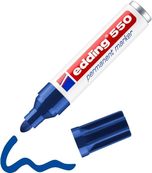 C/10 ROTULADOR EDDING 550 AZUL MARCADOR PERMANENTE