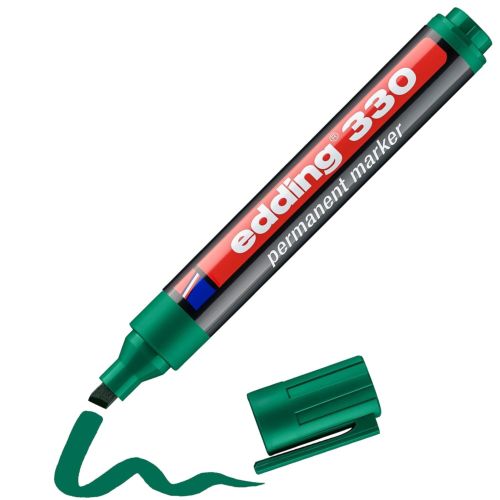 c/10 rotulador edding 330 verde marcador punta biselada
