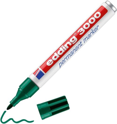 c/10 Rotulador Edding 3000 verde marcador permanente