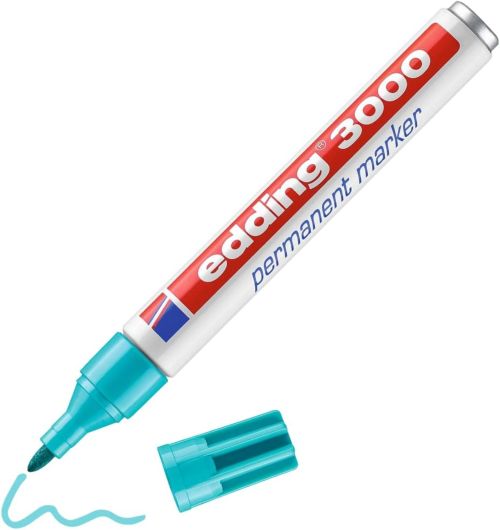 c/10 rotulador edding 3000 turquesa marcador permanente