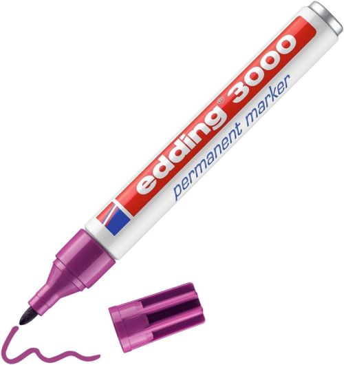 c/10 rotulador edding 3000 magenta marcador permanente