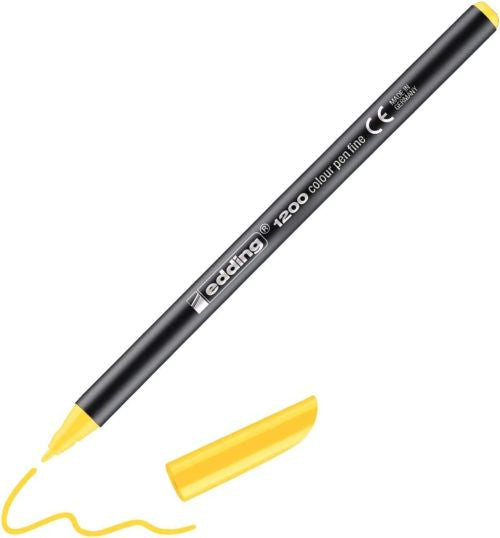 c/10 rotulador edding 1200 amarillo 05 punta de fibra