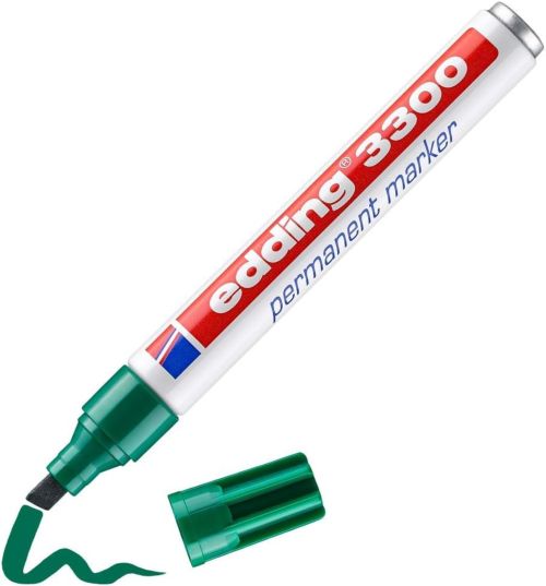 c/10 Rotulador Edding 3300 verde marcador punta biselada
