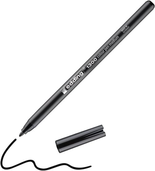 C/10 ROTULADOR EDDING 1300 NEGRO 01 PUNTA DE FIBRA