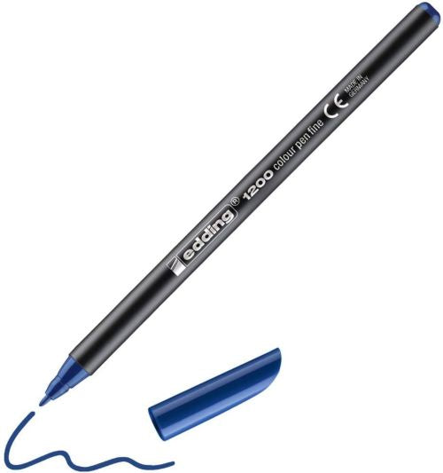 c/5 rotulador edding 1200 azul acero 17 punta de fibra