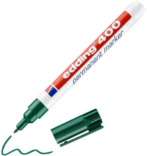 C/10 ROTULADOR EDDING 400 VERDE PERMANENTE