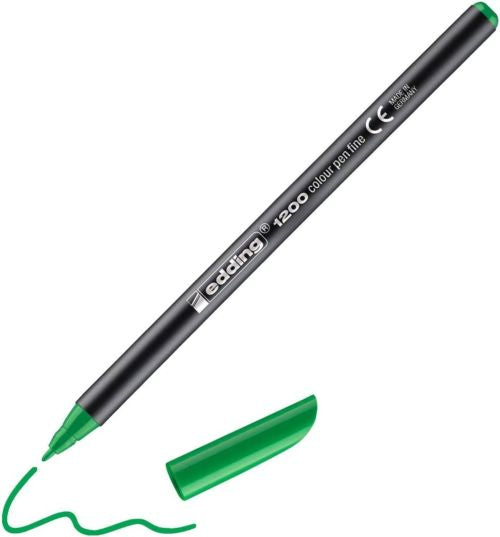 c/10 rotulador edding 1200 verde neon 64 punta de fibra