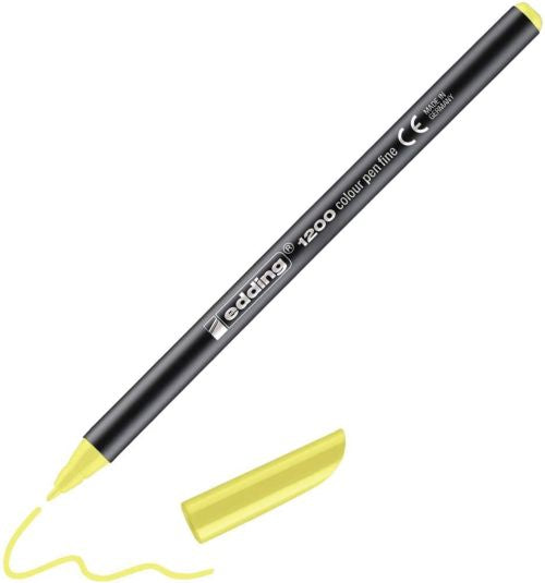 c/10 rotulador edding 1200 amarillo neon 65 punta de fibr