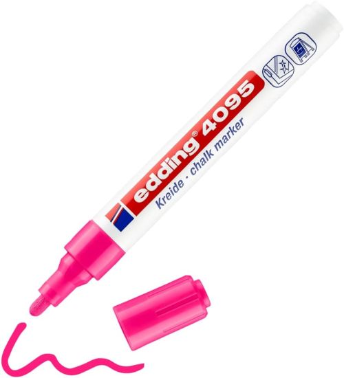 C/10 ROTULADOR EDDING 4095 ROSA MARCADOR TIZA LIQUIDA