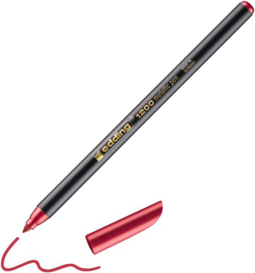 C/10 rotulador edding 1200 metalico rojo 72 punta redonda 1-3mm