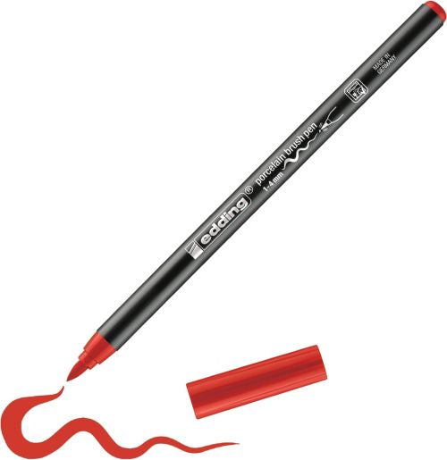 C/10 ROTULADOR EDDING 4200 ROJO 002 PUNTA DE PINCEL