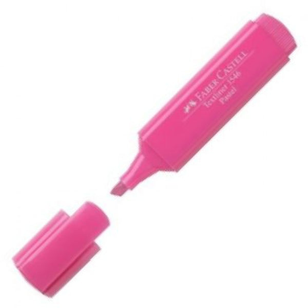 C/10 marcador fluorescente textliner 46 rosa pastel faber-castell