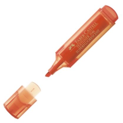 C/10 marcador textliner 46 naranja faber-castell