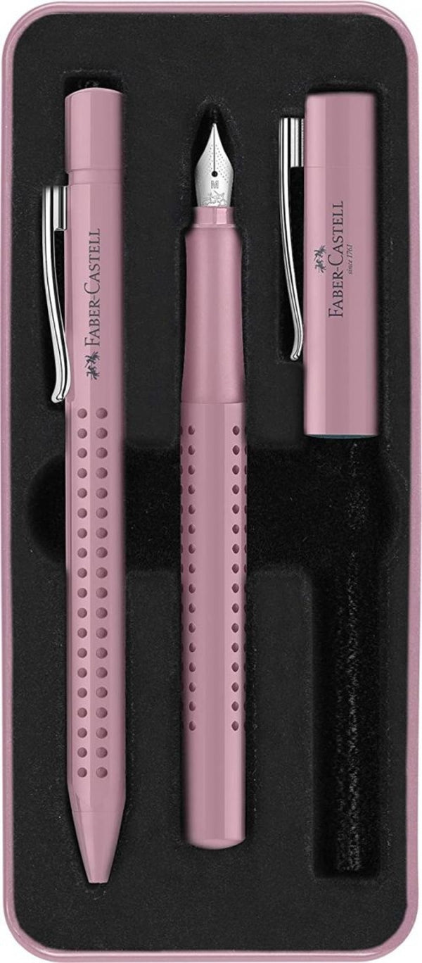 Set estilografica m y boligrafo m color sombra rosa