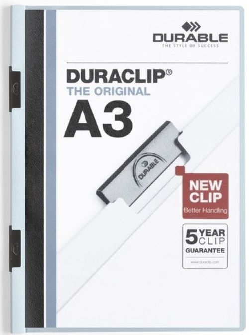 C/10 CARPETA DOSSIER A3 PINZA DURACLIP 60 HOJAS AZUL