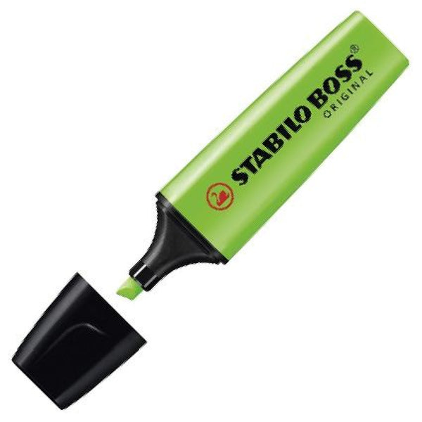 C/10 marcador fluorescente verde stabilo boss 70/33